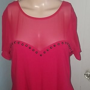 5/$25 NEW red studded, mesh dress H&M